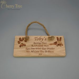 Wooden Rope Grave Marker - For Laser Engraving