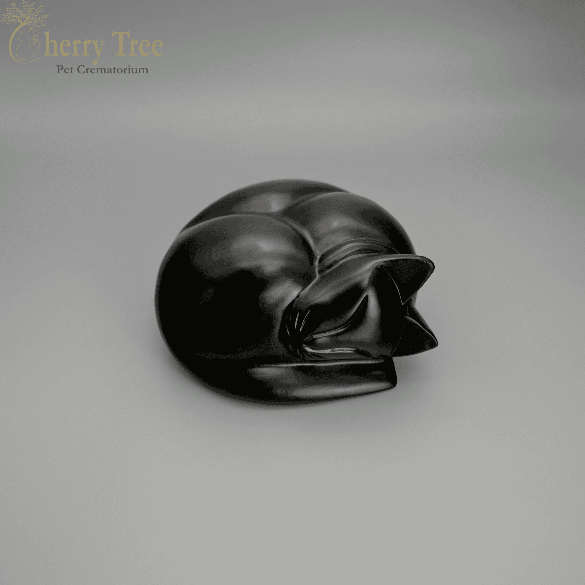 Carved Sleeping Cat (Black)