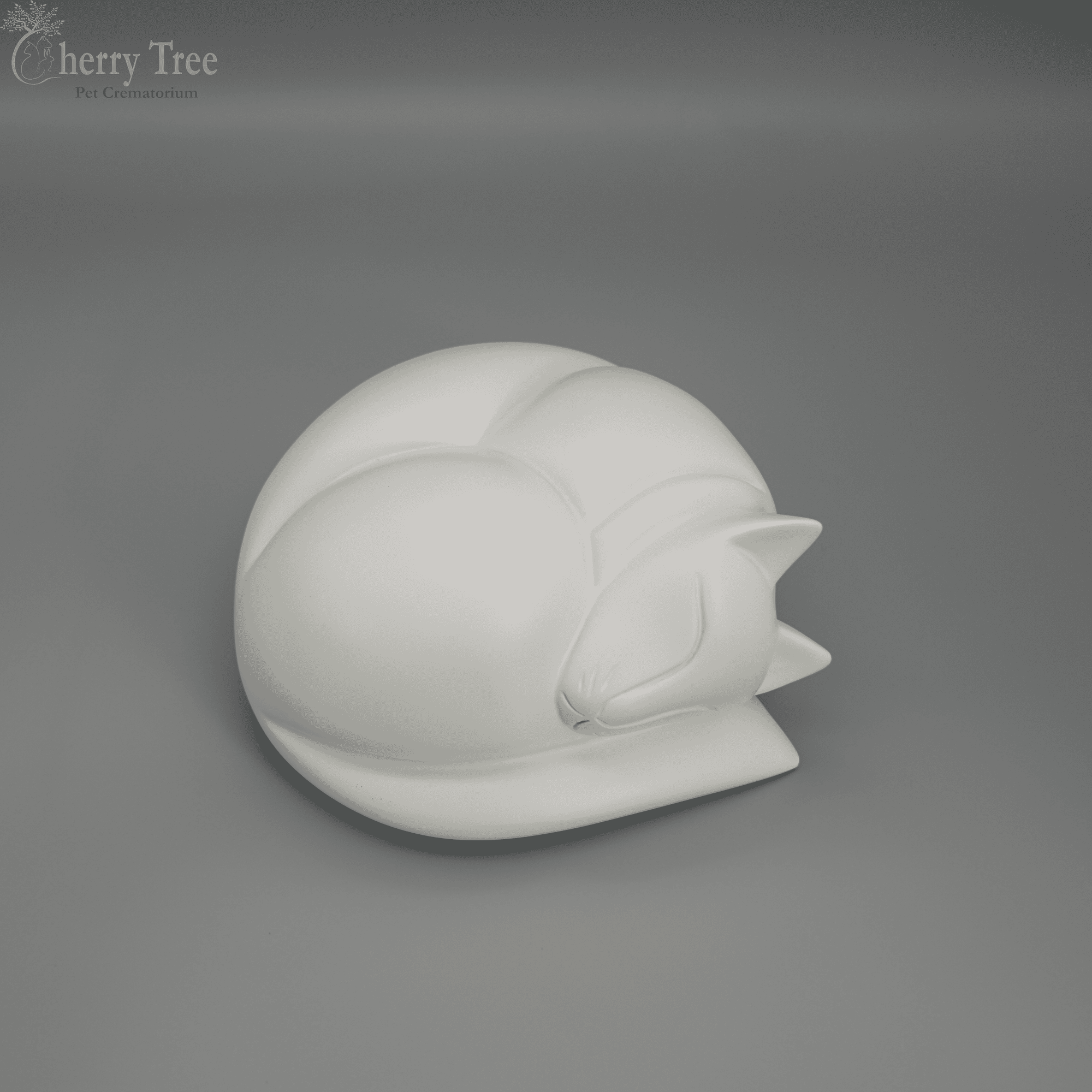 Resin Sleeping Cat (White)