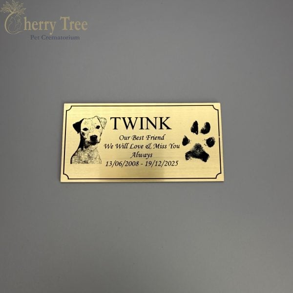 Laser Plaque Name Picture Dates Paw 1 Laser Plaque Name Picture Dates Paw 1
