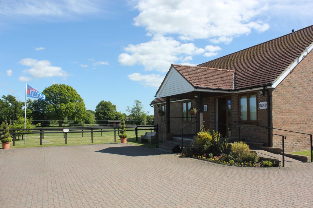 The reception building and grounds at Cherry Tree