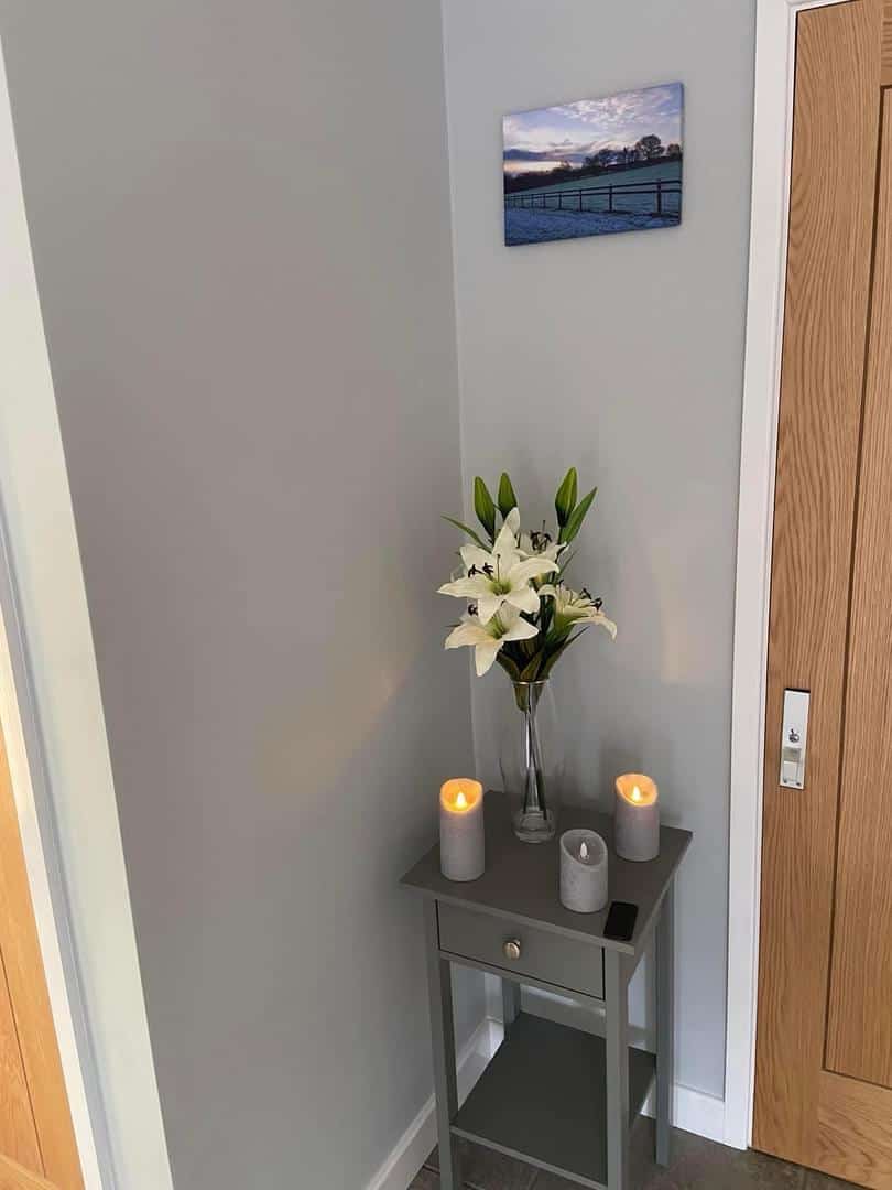 Flowers and candles in the clinic
