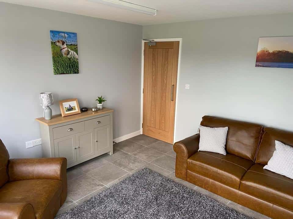 Armchairs and personal touches inside the clinic