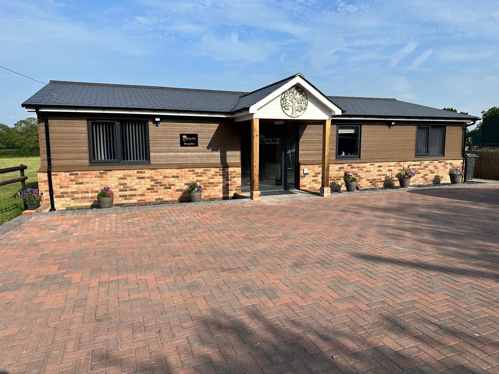 The welcoming clinic building at Cherry Tree